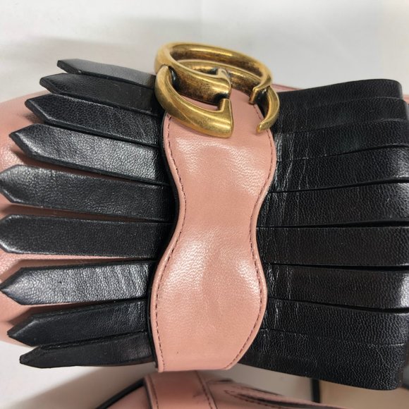 Gucci Marmont Fringed Leather Pumps Size 6 - Picture 6 of 9